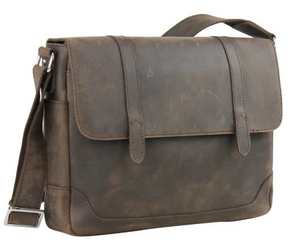 Leather Medium Crossbody Laptop Bag